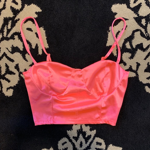 hot pink bustier top